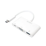 Logilink Adaptador 0.14m Usb-C A Vga+Usb-A+Usb-C Blanco