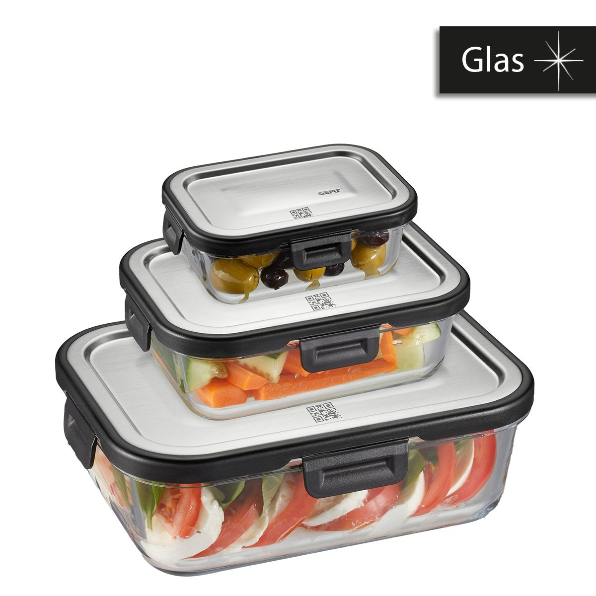 EAN 4006664127998 - GEFU 12799 recipiente de almacenar comida Rectangular Establecer Transparente 3 pieza(s) imagen 2