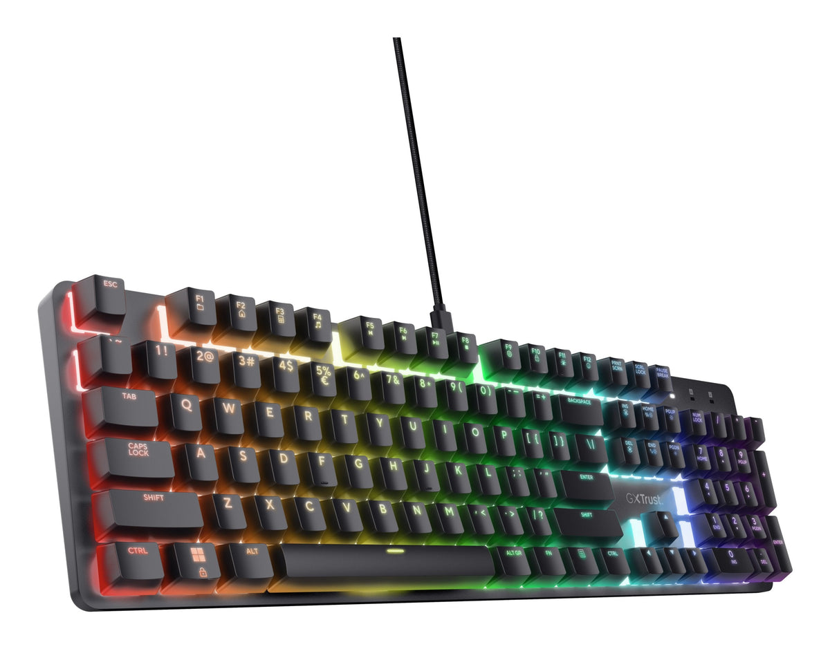 Teclado Trust Gxt 871 Zora Mecánico Layout Pt Retroiluminado Rgb