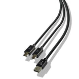 Steelplay Dual Play & Charge Cable For Controller 3m Negro Ps4