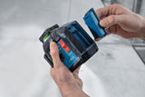 Bosch Professional Láser De Línea Gll 80-33 G Professional Azul Negro, Batería De Iones De Litio 3,0 Ah, Líneas Láser Verdes, Soporte Universal Lb 10, Abrazadera De Techo Dk 20 601065501