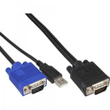 Juego De Cables Kvm Inline Usb Para Switch Kvm De 19" De 1,8 M De Longitud