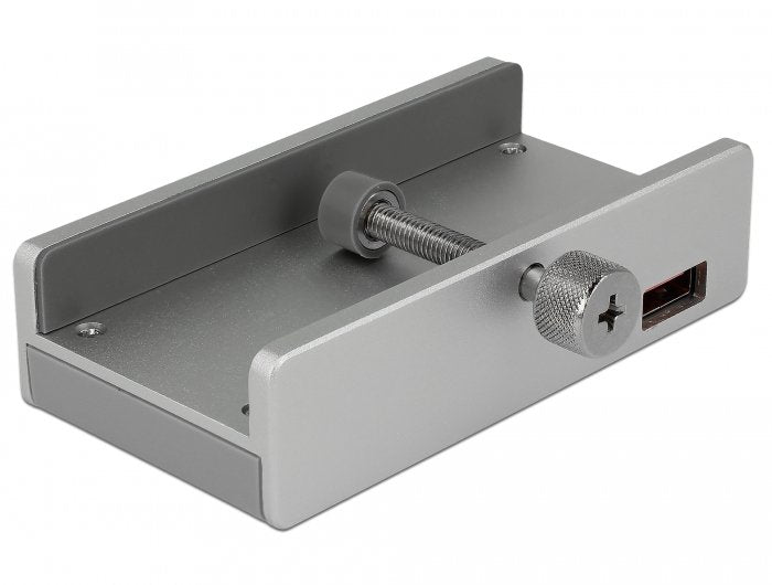 Delock Hub Externo Usb 3.0 De 4 Puertos Con Tornillo De Bloqueo
