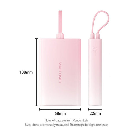 EAN 6922794789838 - Vention FHZP0 batería externa 10000 mAh Rosa imagen 3