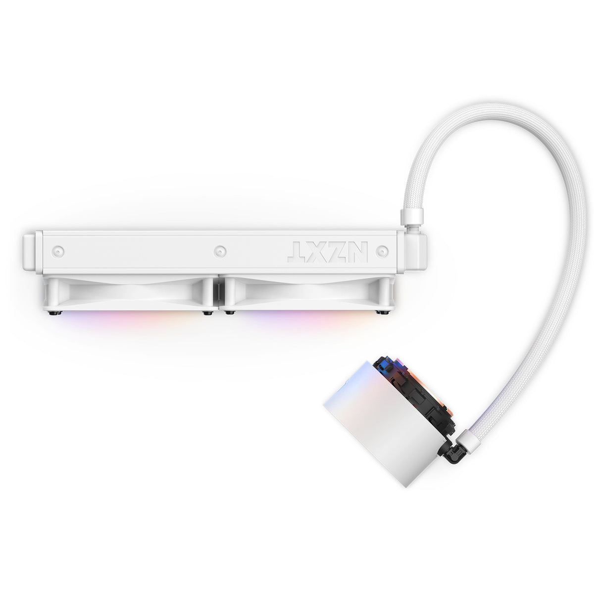 Refrigerador Liquido Cpu Nzxt Kraken Elite 240 2x120 Blanco Rgb Per Disp Lcd Plus