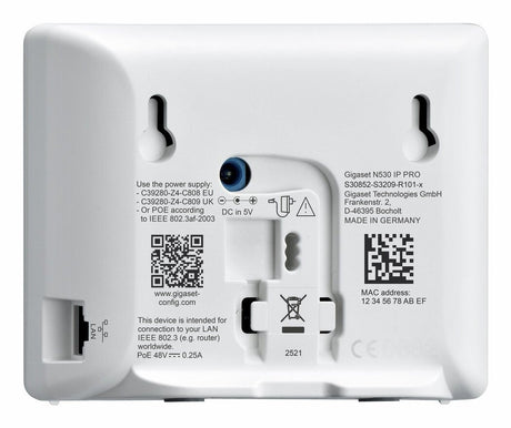 EAN 4255781906669 - Gigaset N530 IP PRO estación base DECT Blanco imagen 5