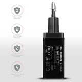 Axagon Acu-Qs24, Cargador De Red RãPido E Inteligente, 2x Puerto Usb Qc3.0 / Afc / Fcp + 5v-1.2a, 24w