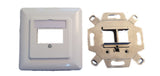 Efb 2-Port Rahmenset Fr Keystones, Gerader Auslass, Din49075, Ral9003 Signalwei