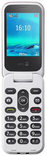 Doro 2820 4g, Grosstastenhandy, Rojo (Ohne Netzteil)