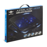 Spirit Of Gamer Soporte Refrigerador Airblade 600 Blue Para Portatiles Hasta 17.3\1 Ventiladores 2x12cm 2x7cm Iluminacion Led 2xusb