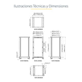 EAN 0065030858519 - StarTech.com 4POSTRACK25U armario rack Rack o bastidor independiente Negro imagen 14