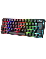 Teclado Gamer Inalámbrico Bluetooth Mecánico (Red Switch) Spirit Of Gamer Xpert K200 Tkl Rgb (Negro)