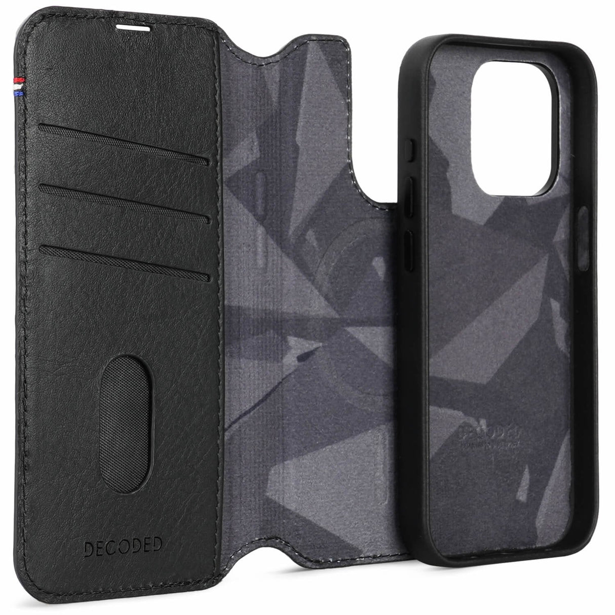 Decoded Detachable Wallet  Skórzana Obudowa Ochronna Do Iphone 15 Pro Kompatybilna Z Magsafe (Black)