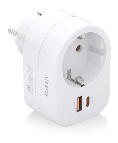 EAN 8435739901700 - AISENS ASPS-1A1C06-W cargador de dispositivo móvil Universal Blanco Corriente alterna Carga rápida Interi imagen 1