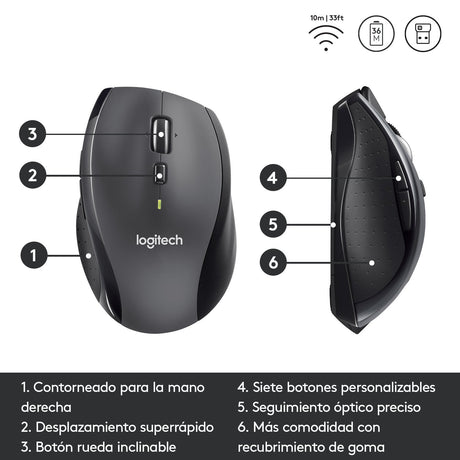 EAN 5099206023901 - Logitech Marathon M705 ratón Oficina mano derecha RF inalámbrico Óptico 1000 DPI imagen 13