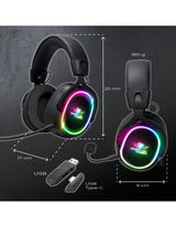 EAN 3700104434356 - Spirit of Gamer XPERT H1200 WIRELESS Auriculares Inalámbrico y alámbrico Diadema Juego Bluetooth Negro imagen 3