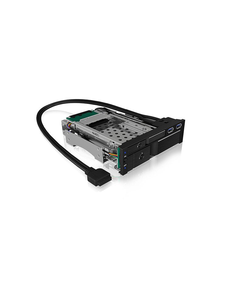 Icy Box Ib-174ssk-U 13,3 Cm (5.25") 1x 2,5"+1x 3,5"  2xsata, Für 5,25"