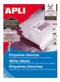 Apli Etiquetas Adhesivas 105x74mm Inkjet/Láser C/Rectos 8 X 500h Blanco