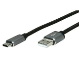 Roline 11029029 Cable Usb 3 M Usb 2.0 Usb A Usb C Negro, Plata