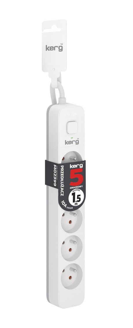 EAN 5901791150156 - HSK DATA Kerg M02399 5 Earthed sockets - 1 5m power strip with 3x1mm2 cable 10A imagen 1