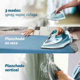 EAN 8426156018461 - Grunkel PL-3200MAXTOP plancha Plancha vapor-seco 3200 W Azul imagen 4