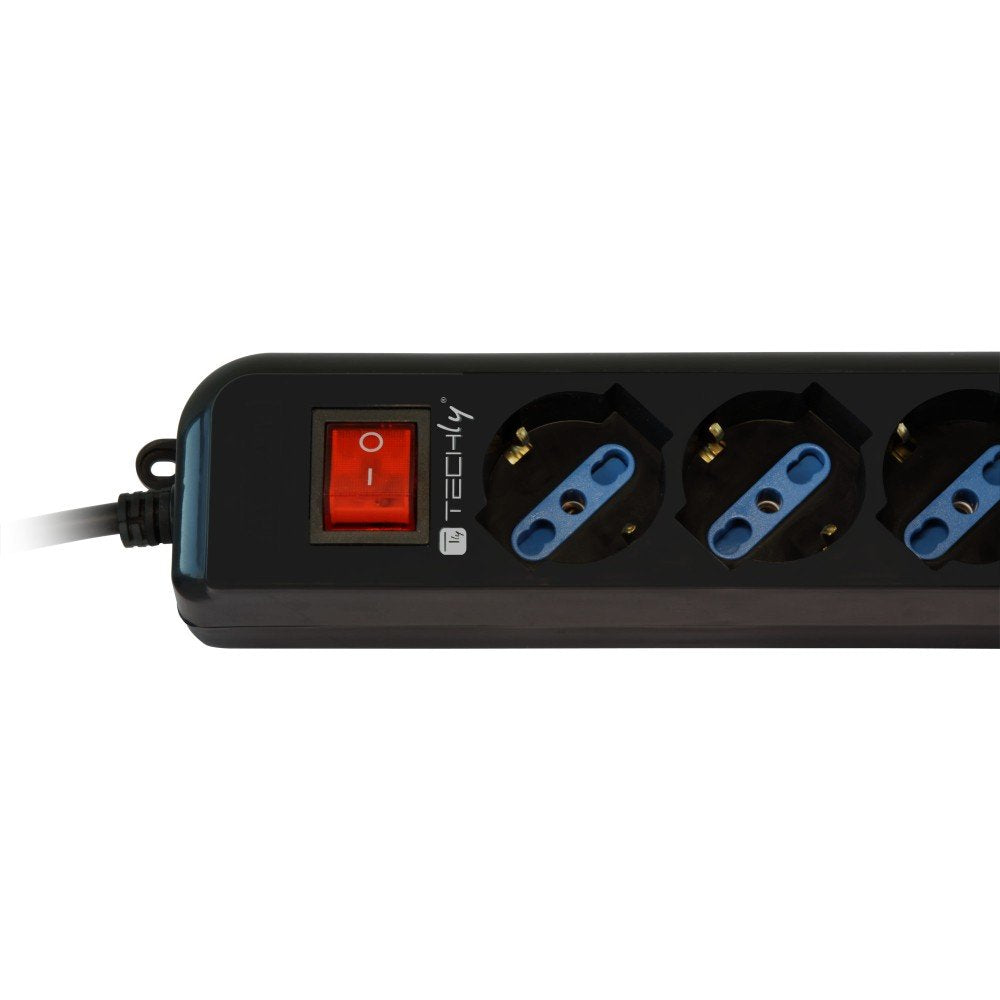EAN 8057685300415 - Techly IUPS-PCP-6V base múltiple 1,5 m 6 salidas AC Negro imagen 5