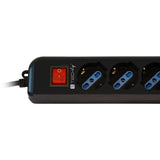 EAN 8057685300415 - Techly IUPS-PCP-6V base múltiple 1,5 m 6 salidas AC Negro imagen 5