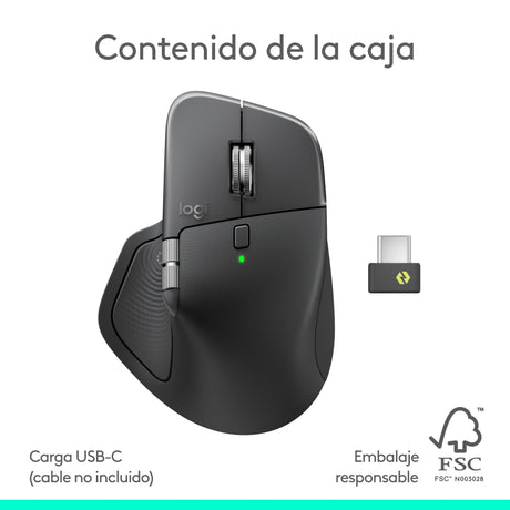 EAN 5099206133082 - Logitech MX Master 4 ratón Oficina mano derecha RF Wireless + Bluetooth Laser 8000 DPI imagen 25