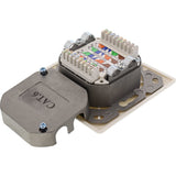 Inline Cat.6 Wall Outlet Box Montaje En Superficie O Empotrado 2x Enchufes Rj45 Blanco Vertical