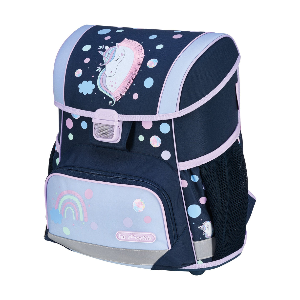 EAN 4008110396880 - Herlitz Loop Plus Unicorn Dreams juego de mochila escolar Chica Poliéster Azul oscuro, Rosa imagen 3