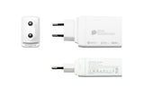 Usb-Schnell Cargador 65w Mit Gan-Technologie 3-Port 2xusb-C Usb-A Pd3,0 Qc3,0 Goodconnections Blanco