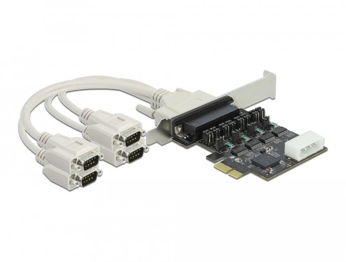 Pci Express X1 Karte Zu 4 X Seriell Rs-232 Mit Spannungsversorgung 5 V   12 V