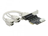 Pci Express X1 Karte Zu 4 X Seriell Rs-232 Mit Spannungsversorgung 5 V   12 V