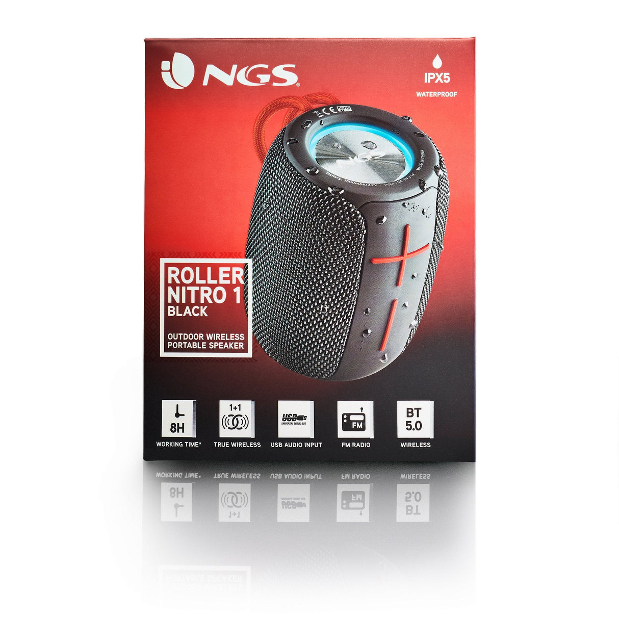 Altavoz Con Bluetooth Ngs Roller Nitro 1 10w 2.0 Negro