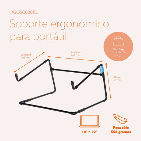 EAN 8719274491583 - R-Go Tools RGOSC020BL soporte para ordenador portátil 55,9 cm (22") imagen 10