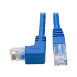 Eaton Tripp Lite   Down-Angle Cat6 Gigabit Molded Utp Ethernet Cable (Rj45 Right-Angle Down M To Rj45 M), Blue, 3 Ft. (0.91 M)