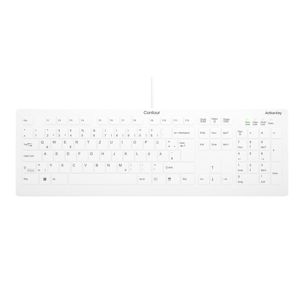 EAN 7061118086877 - Contour Design Active Key AK-C8112 teclado Médico USB QWERTZ Alemán Blanco imagen 1