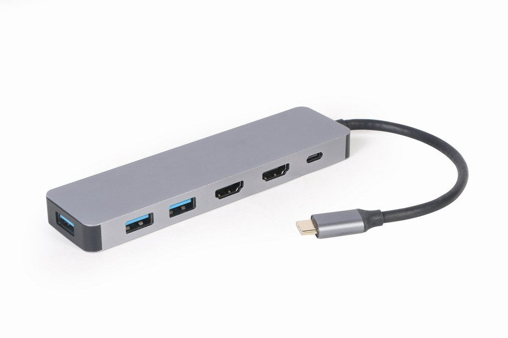 Gembird A-Cm-Combo3-03 Multi Port Adapter Usb Tipo C 3in1 Hub + Hdmi + Pd