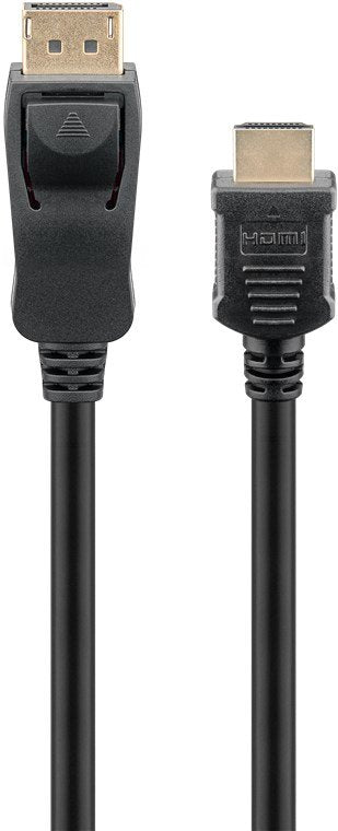 EAN 4040849648373 - Goobay 64837 adaptador de cable de vídeo 3 m DisplayPort HDMI tipo A (Estándar) Negro imagen 2