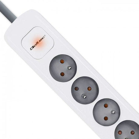 EAN 5901878502960 - Qoltec 50296 base múltiple 1,8 m 5 salidas AC Interior Gris, Blanco imagen 6