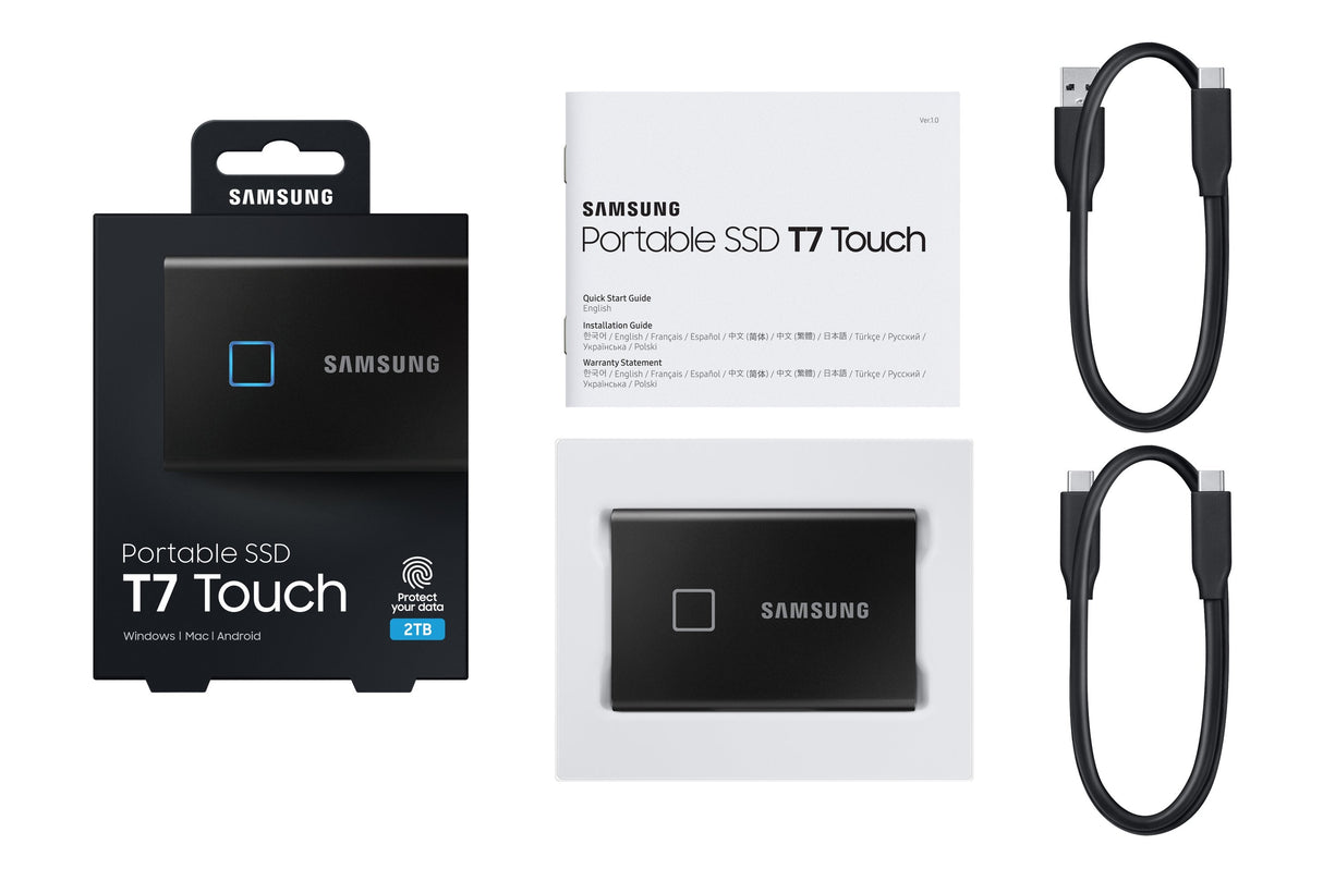 Disco Externo Ssd Samsung 2 Tb T7 Touch Negro