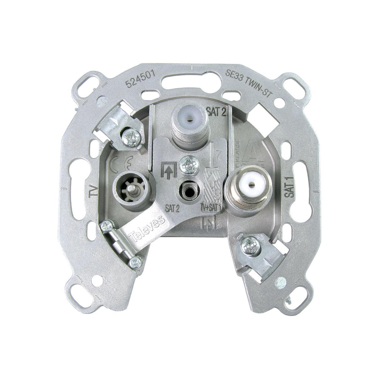 Televes Se 33twin-St Sat Twin Stichdose 3-Loch Mit Dc Durchlass