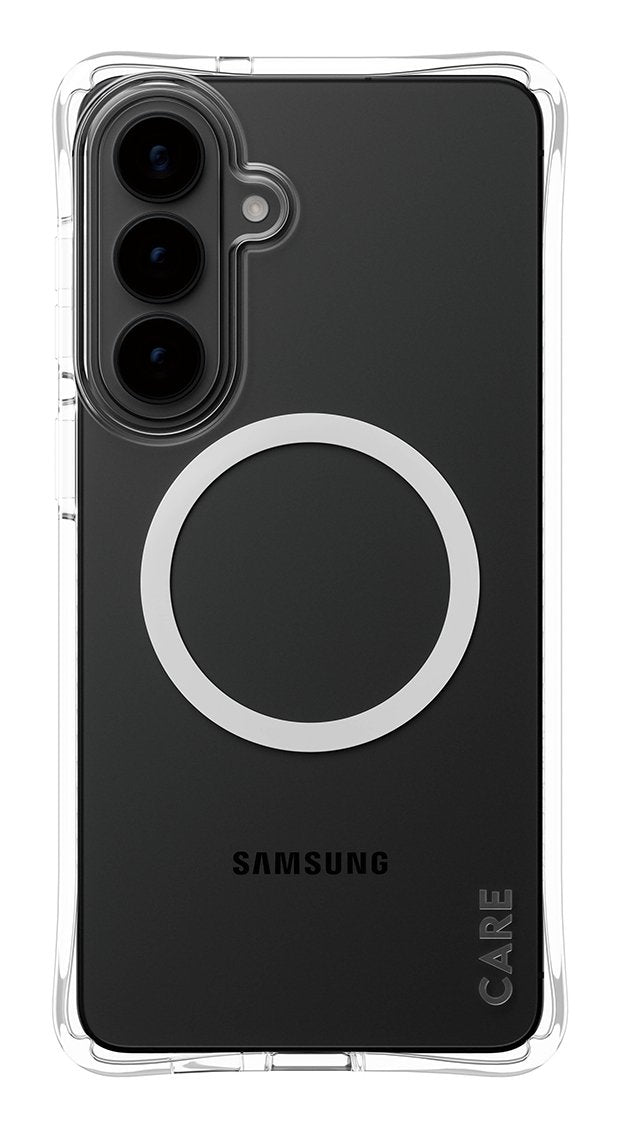 Care By Panzerglass Samba Case Transparent W. Blanco Qi Samsung New Galaxy S26 Plus