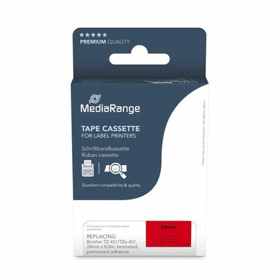 Cinta Mediarange Aprox. Brother Tz-451 Tze-451 24mm 8m Negro