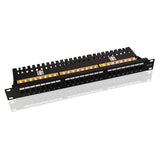 Kat.6 Class E 19pulgadas-Patchpanel 24p Sin Apantallar Negro