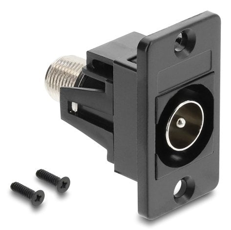 Panel Mount Iec Conector Macho A F Conector Hembra Negro