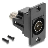 Panel Mount Iec Conector Macho A F Conector Hembra Negro