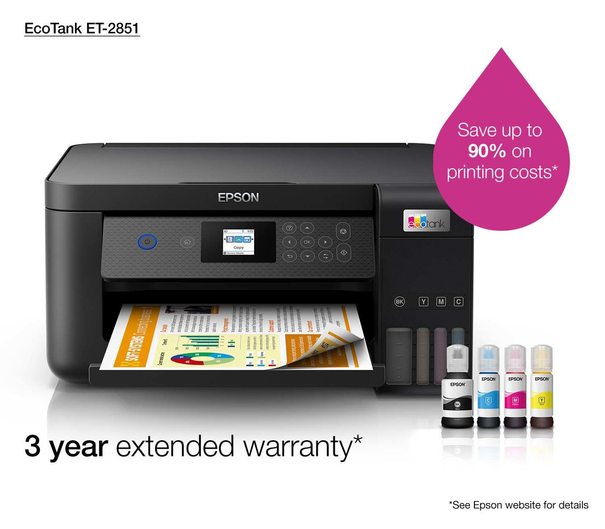 Epson Multifuncional Inkjet A4 Ecotank Et-2851