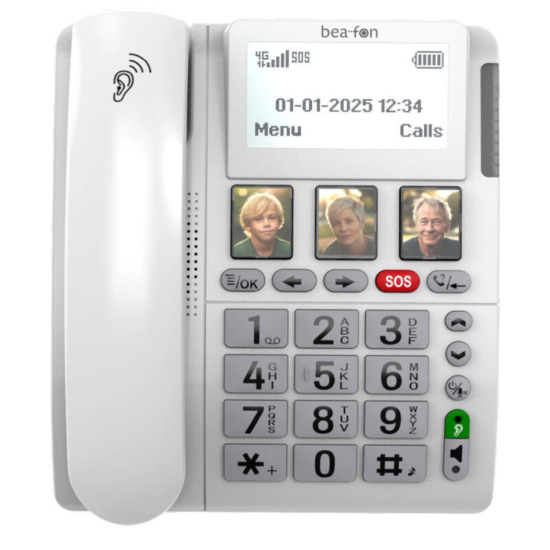 Beafon Ml10 Lte, 4g Tisch- Mobiltelefon Con Sos Sender, Blanco
