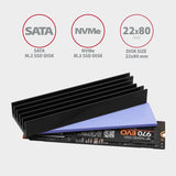 Axagon Clr-M2l10, Disipador Pasivo De Aluminio Para Ssd M.2 2280, Altura 10 Mm